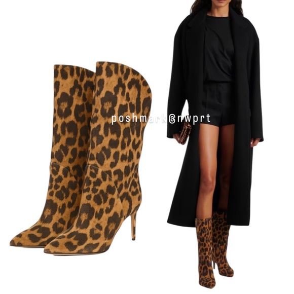Paris Texas Shoes - NEW 🐆 Paris Texas Gaia Leopard Print Boots High Heel Cult Black Brown 38 7